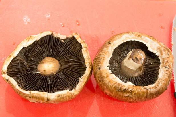 De-stemmed Portobello Mushrooms