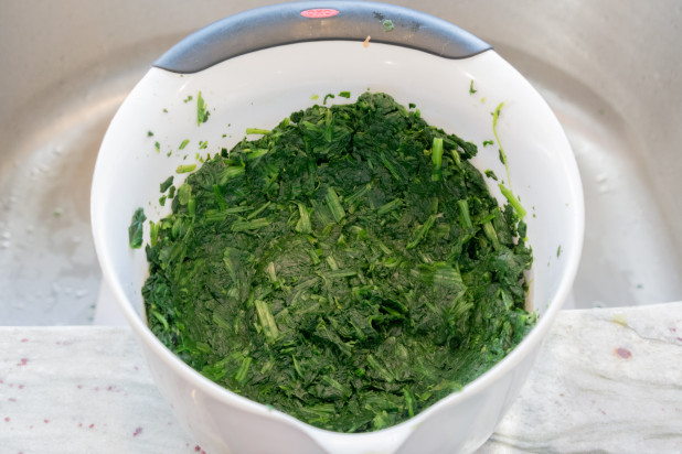 Drained Spinach