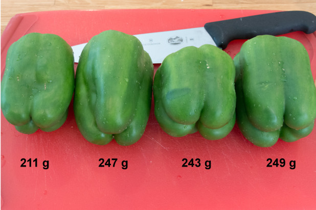 Green Peppers - Labelled