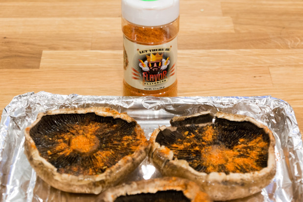 Portobello Caps with FlavorGod Pizza Seasoning