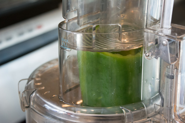 Slicing Green Peppers in the Food Processor