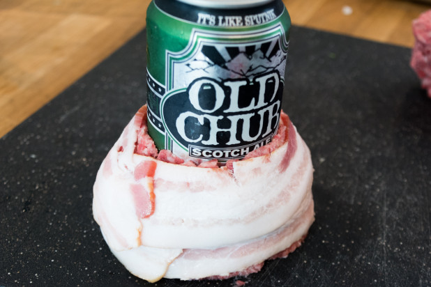 Bacon Wrapped Beer Can