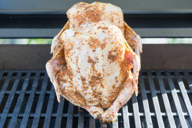 Beer Can Chicken on the Grill